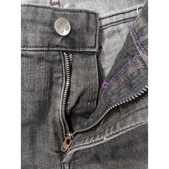 Not Your Daughters Jeans Womens Size 10P Black Curvy Straight Rhinestone Pockets - Picture 11 of 14